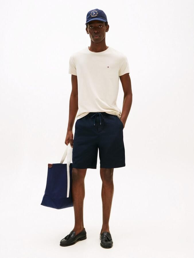 Tommy Hilfiger Slim fit T-shirt van een mix van katoen en elastaan - Foto 2
