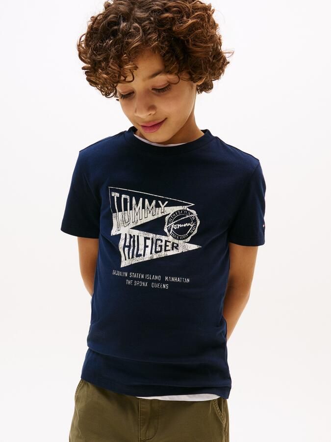 Tommy Hilfiger T-shirt Textured Graphic Print Tee Ss - Foto 4