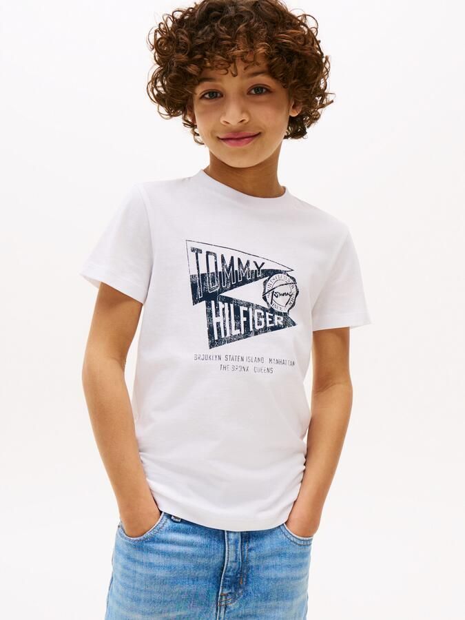 Tommy Hilfiger T-shirt Textured Graphic Print Tee Ss - Foto 5