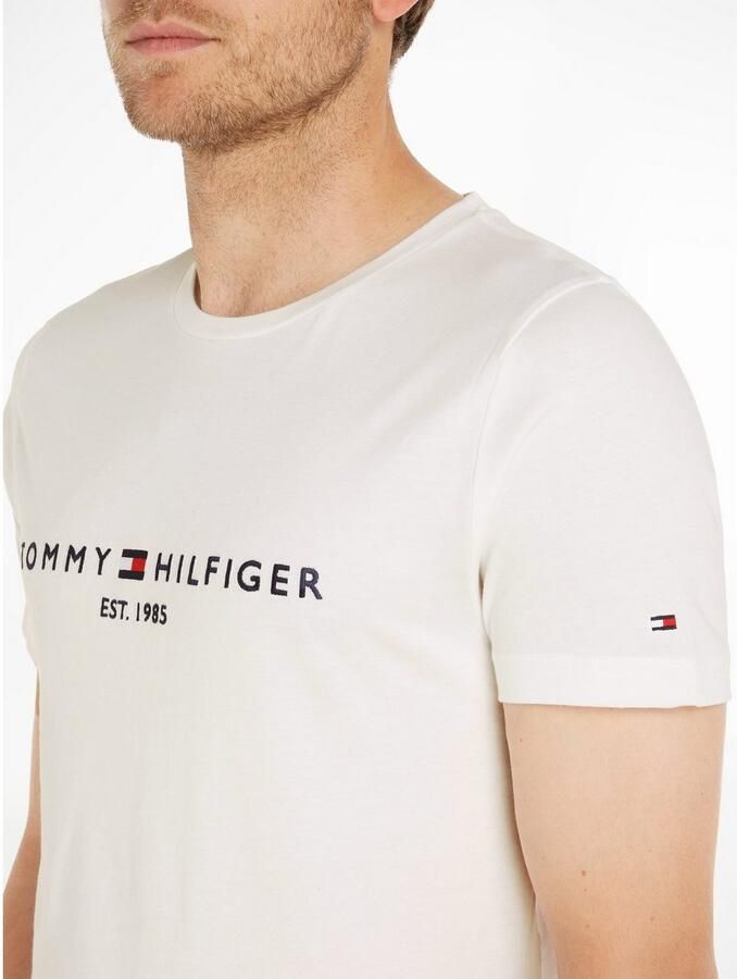 Tommy Hilfiger Wit Print T-shirt Mannen Herfst Winter White Heren - Foto 13