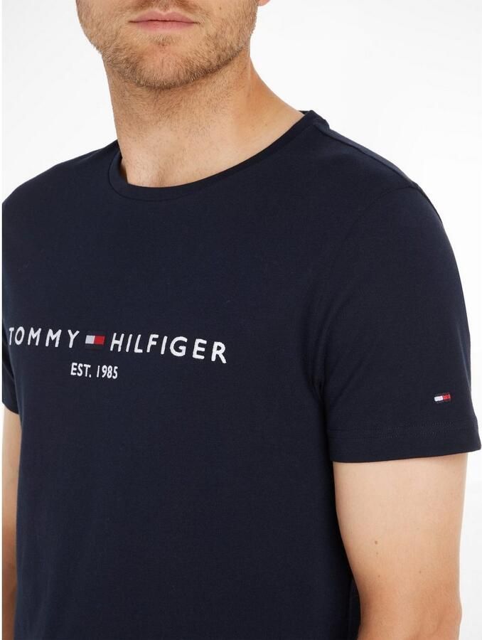 Tommy Hilfiger Zwart Print T-shirt Mannen Herfst Winter Black Heren - Foto 9