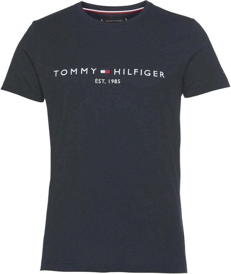 Tommy Hilfiger Zwart Print T-shirt Mannen Herfst Winter Black Heren - Foto 8