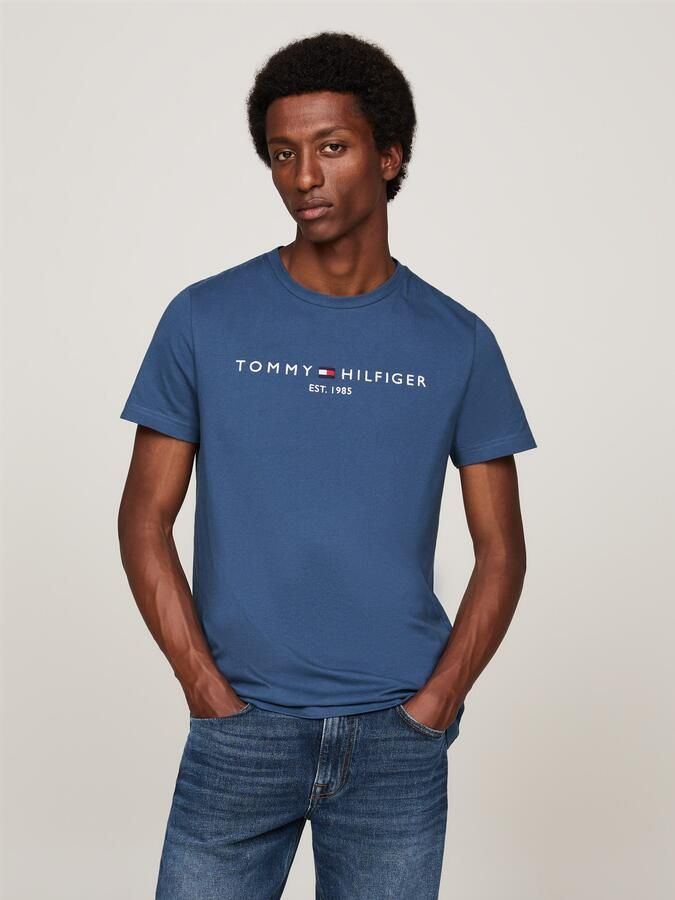 Tommy Hilfiger Core Embroidered Logo T-Shirt Blue- Heren Blue - Foto 18