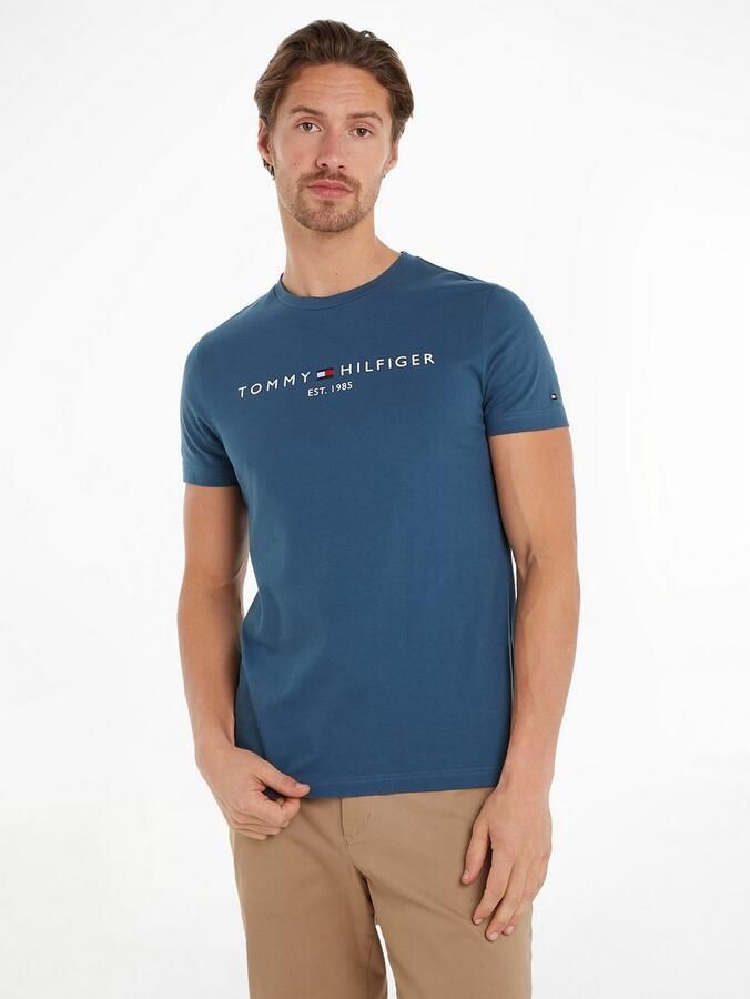 Tommy Hilfiger Core Embroidered Logo T-Shirt Blue- Heren Blue - Foto 10