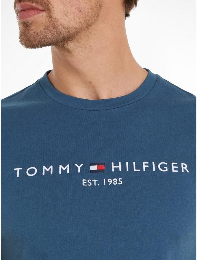 Tommy Hilfiger Core Embroidered Logo T-Shirt Blue- Heren Blue - Foto 7