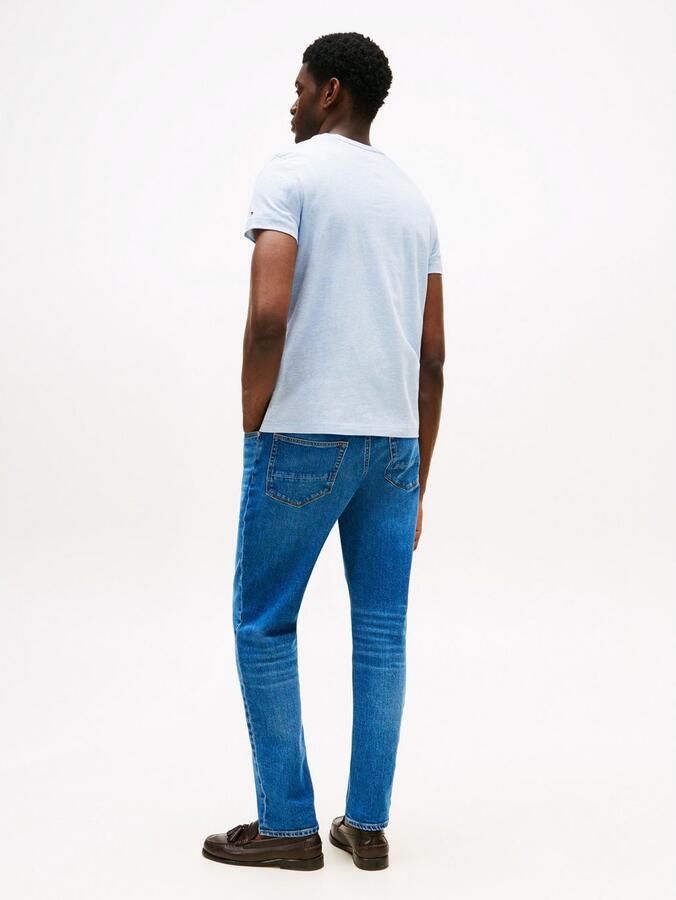 Tommy Hilfiger T-shirt Korte Mouw Slim Logo Embroidery T-Shirt Heathered Blue - Foto 7