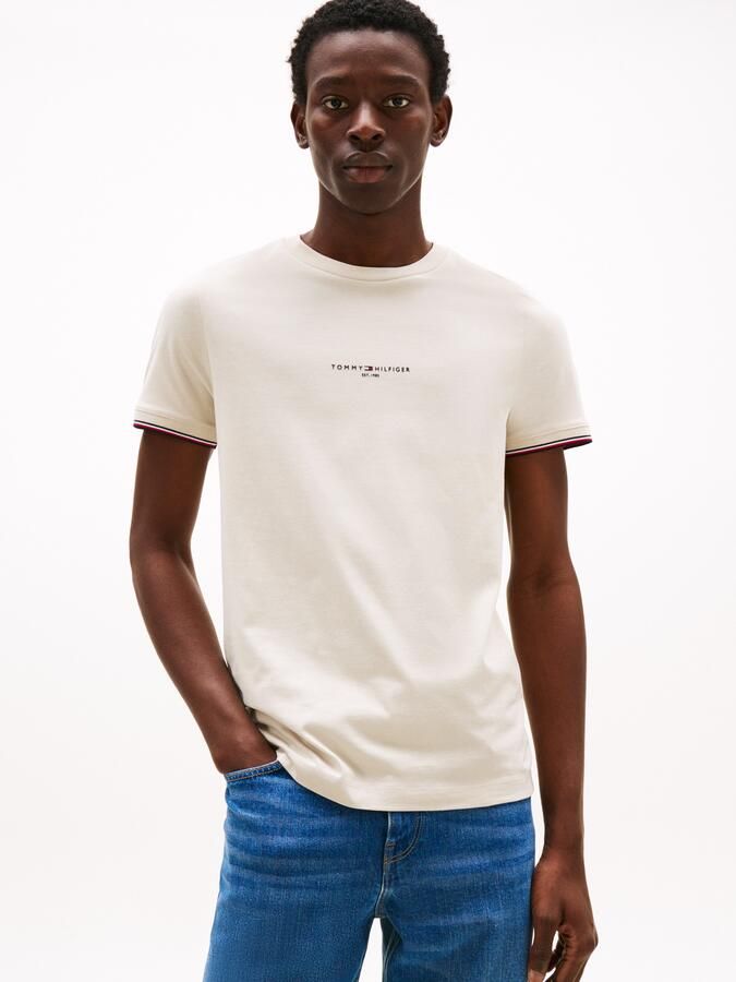 Tommy Hilfiger Slim fit T-shirt van puur katoen - Foto 4
