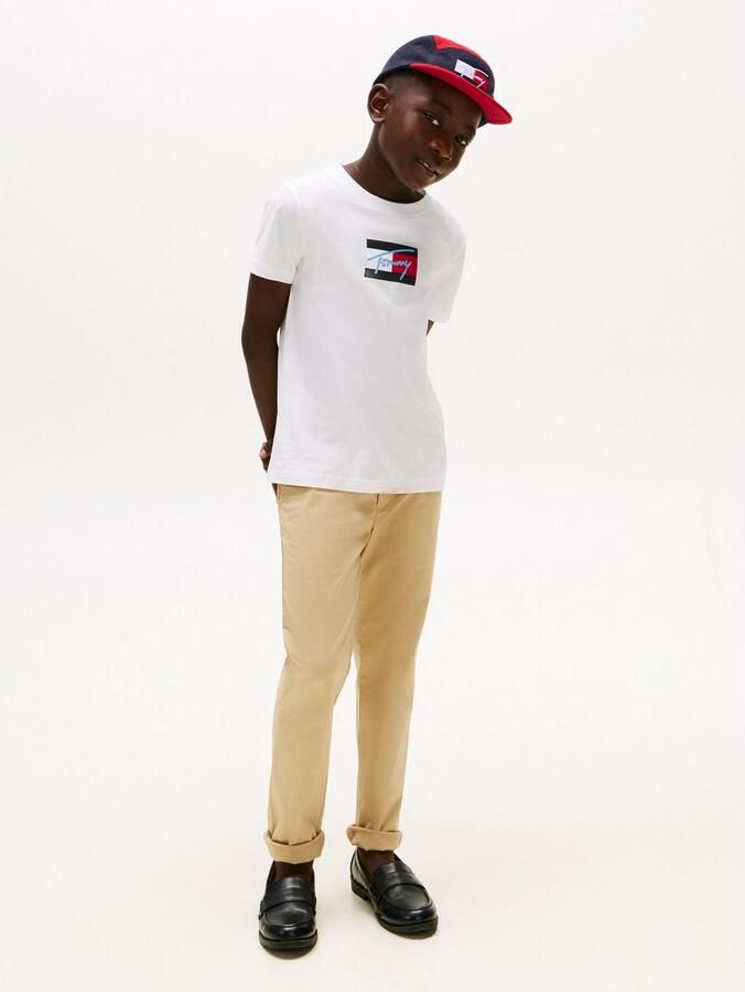 Tommy Hilfiger T-shirt TOMMY SCRIPT FLAG PRINT TEE SS voor kinderen tot 16 jaar met logo-print - Foto 4