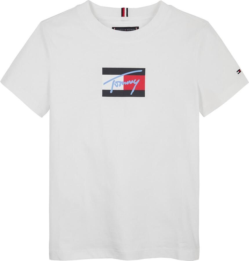 Tommy Hilfiger T-shirt TOMMY SCRIPT FLAG PRINT TEE SS voor kinderen tot 16 jaar met logo-print - Foto 3