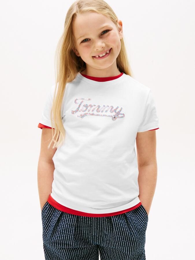 Tommy Hilfiger T-shirt TOMMY SCRIPT SEQUINS TEE SS voor kinderen tot 16 jaar met pailletten - Foto 5