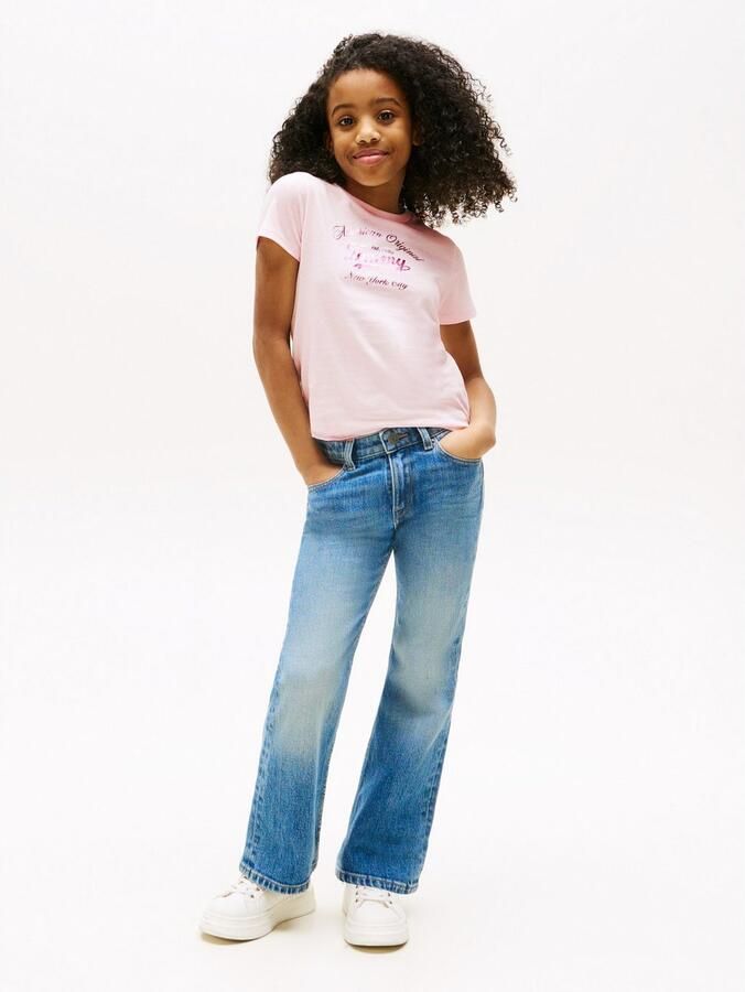 Tommy Hilfiger T-shirt TOMMY SCRIPT TEE SS voor kinderen tot 16 jaar glanzende print - Foto 3