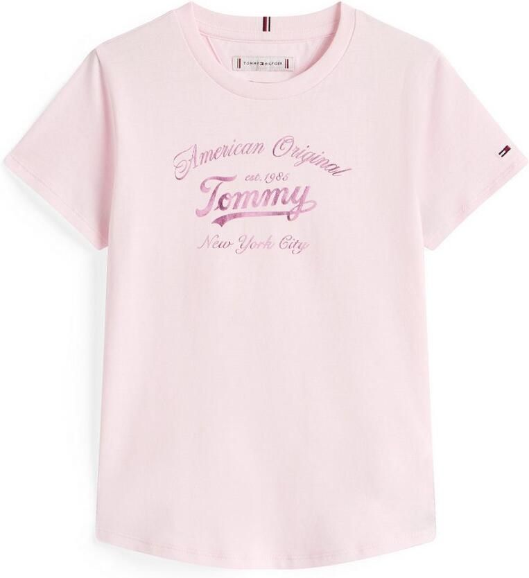 Tommy Hilfiger T-shirt TOMMY SCRIPT TEE SS voor kinderen tot 16 jaar glanzende print - Foto 2
