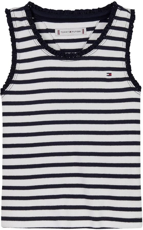 Tommy Hilfiger Tanktop ESSENTIAL RIB LACE TANK TOP met kant met logo-borduursel - Foto 8