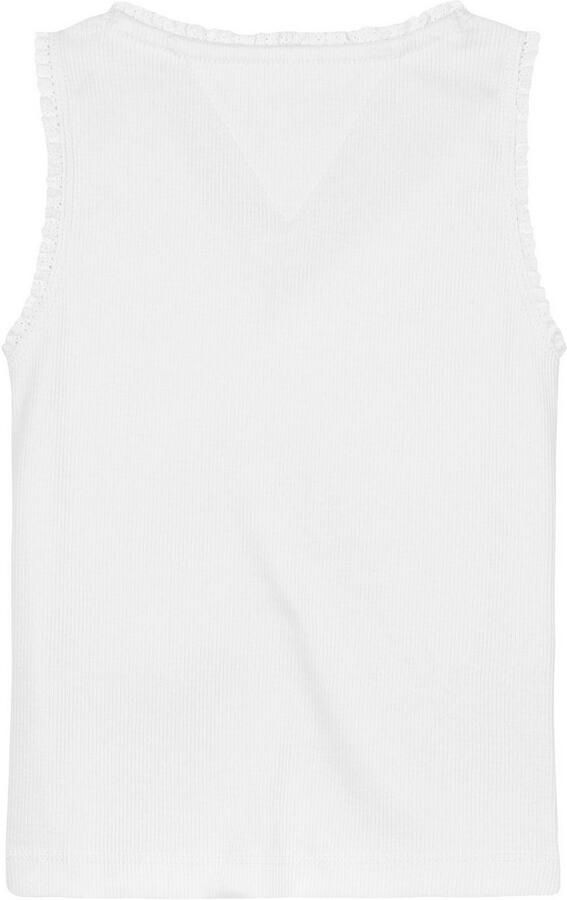 Tommy Hilfiger Tanktop ESSENTIAL RIB LACE TANK TOP met kant met logo-borduursel - Foto 3