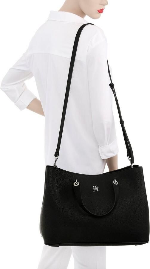 Tommy Hilfiger Tas TH EMBLEM SATCHEL met th-embleem aan de voorkant - Foto 2