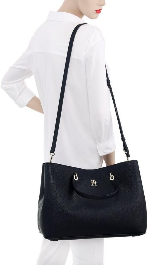 Tommy Hilfiger Tas TH EMBLEM SATCHEL met th-embleem aan de voorkant - Foto 2