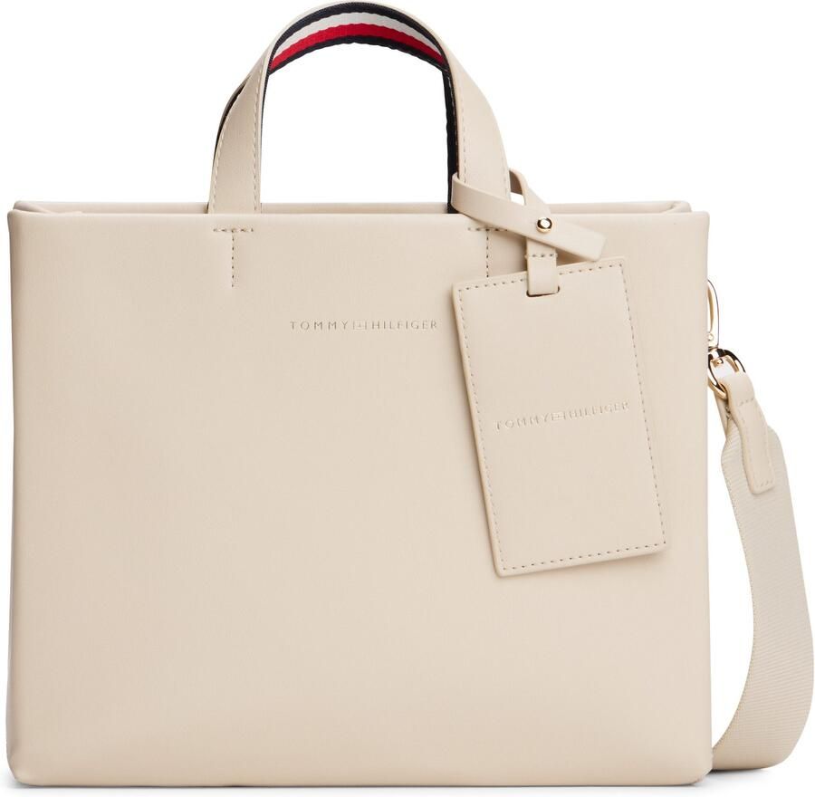 Tommy Hilfiger Tas TH ESTABLISHED MED SHOPPER dames-schoudertas met gekleurde strepen op het handvat - Foto 5