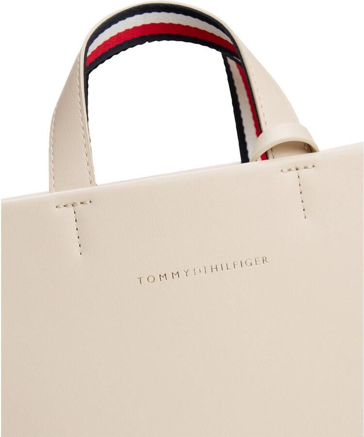 Tommy Hilfiger Tas TH ESTABLISHED MED SHOPPER dames-schoudertas met gekleurde strepen op het handvat