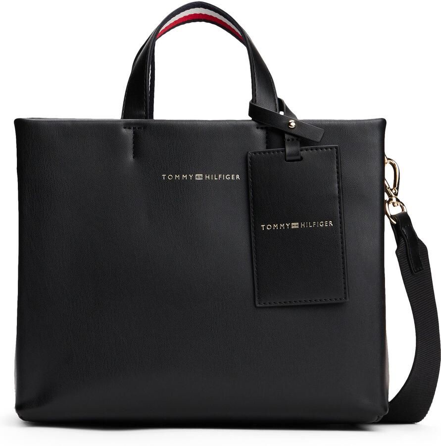 Tommy Hilfiger Tas TH ESTABLISHED MED SHOPPER dames-schoudertas met gekleurde strepen op het handvat - Foto 5