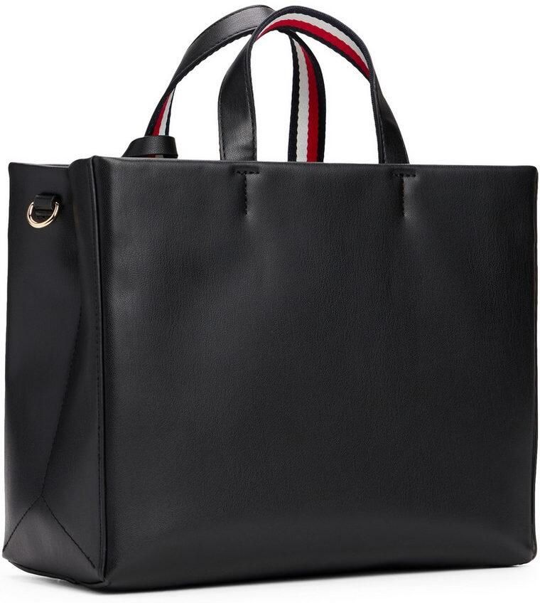 Tommy Hilfiger Tas TH ESTABLISHED MED SHOPPER dames-schoudertas met gekleurde strepen op het handvat
