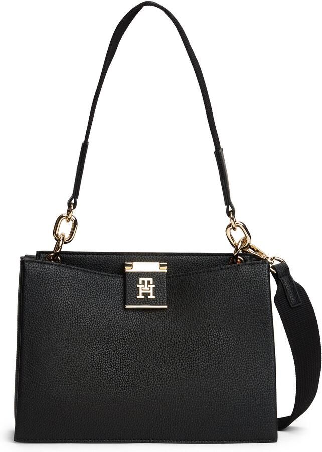 Tommy Hilfiger Tas TH HER MED SATCHEL dames handtas draagtas schoudertas met th- steeksluiting - Foto 5