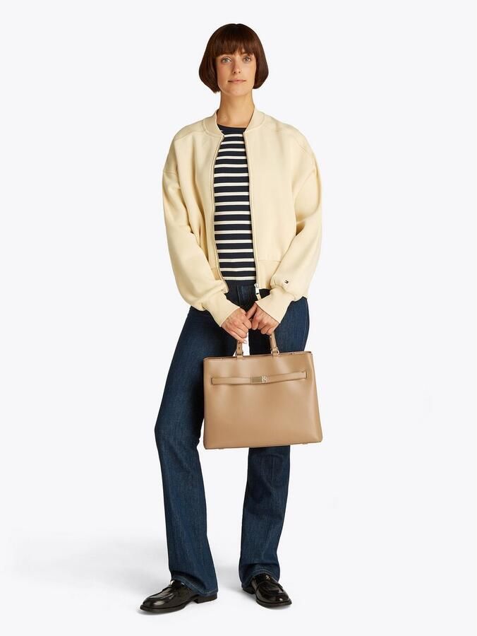 Tommy Hilfiger Tas TH HERITAGE SATCHEL dames schoudertas met th-sieraad - Foto 4