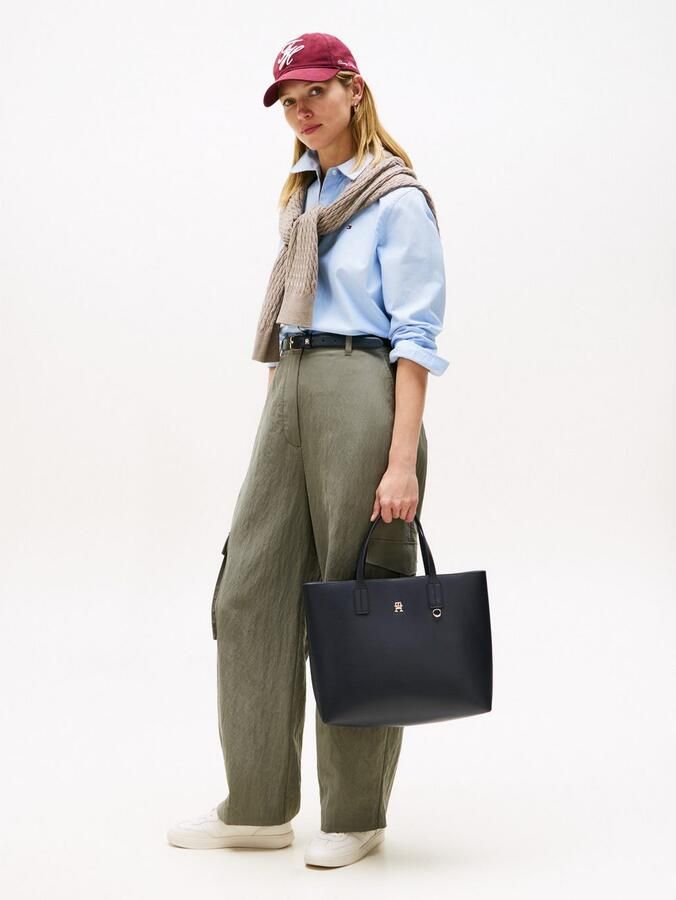 Tommy Hilfiger Tas TH ICON SATCHEL dames schoudertas draagtas met binnenzak (2-delig Ritsvak aan de buitenkant) - Foto 4