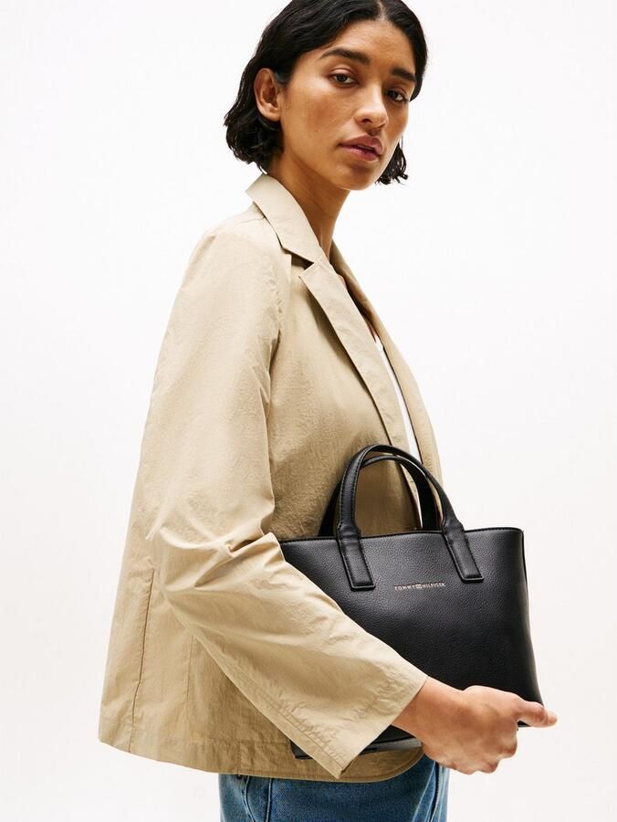 Tommy Hilfiger Tas TH LOGOTAPE MINI TOTE dames schoudertas met dubbel handvat - Foto 4