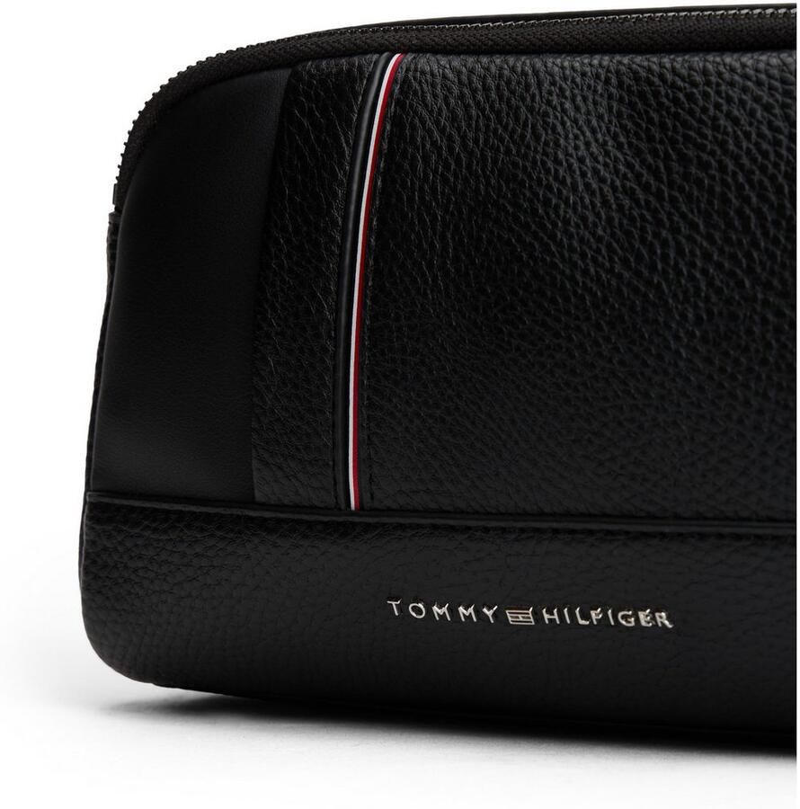 Tommy Hilfiger Toilettas TH CENTRAL WASHBAG reis heren toilettas met gekleurde paspelering