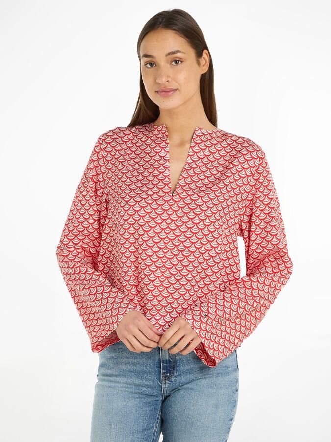 Tommy Hilfiger Top SEAL AOP V-NECK BLOUSE - Foto 5