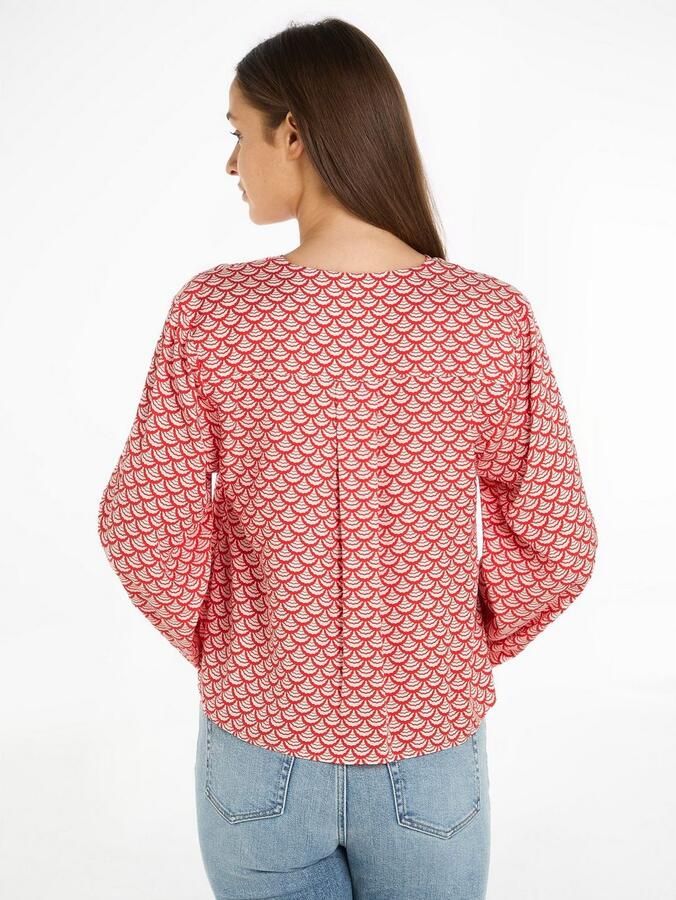 Tommy Hilfiger Top SEAL AOP V-NECK BLOUSE - Foto 4