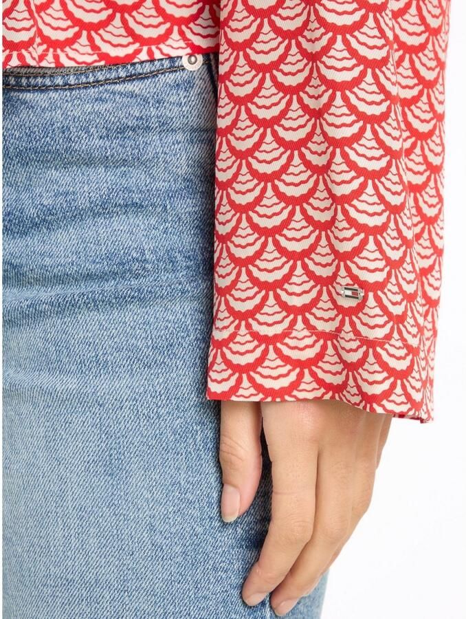 Tommy Hilfiger Top SEAL AOP V-NECK BLOUSE - Foto 3