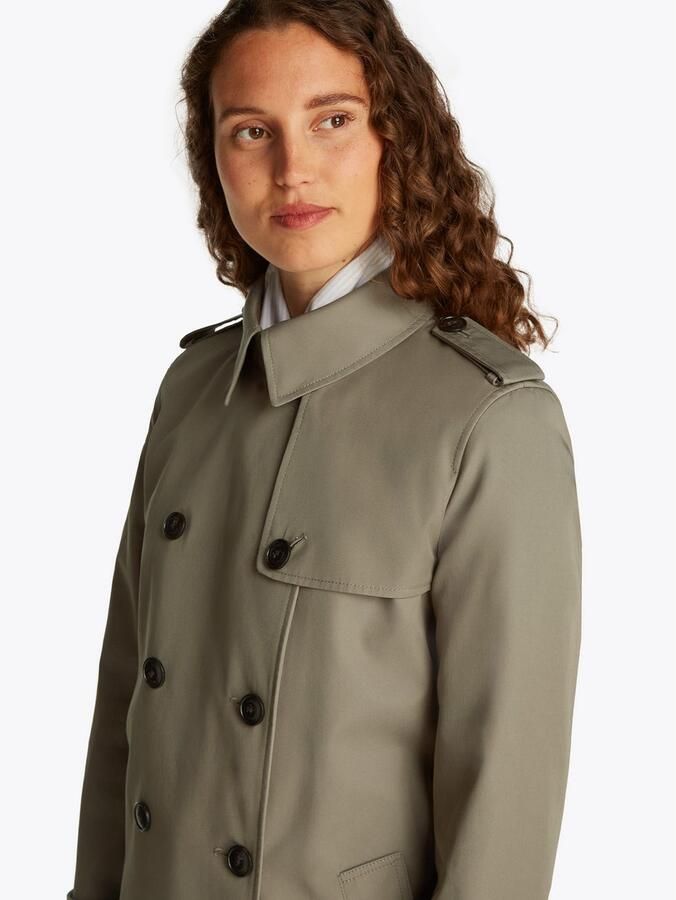Tommy Hilfiger Trenchcoat COTTON DB SLIM FIT TRENCH met de kenmerkende trenchdetails