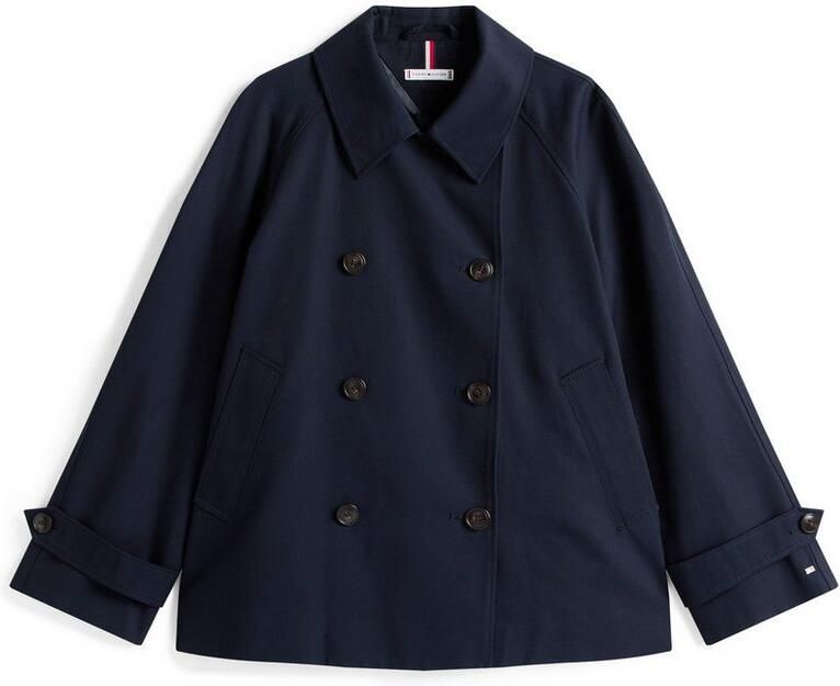 Tommy Hilfiger Korte trenchcoat met waterafstotende functie - Foto 3