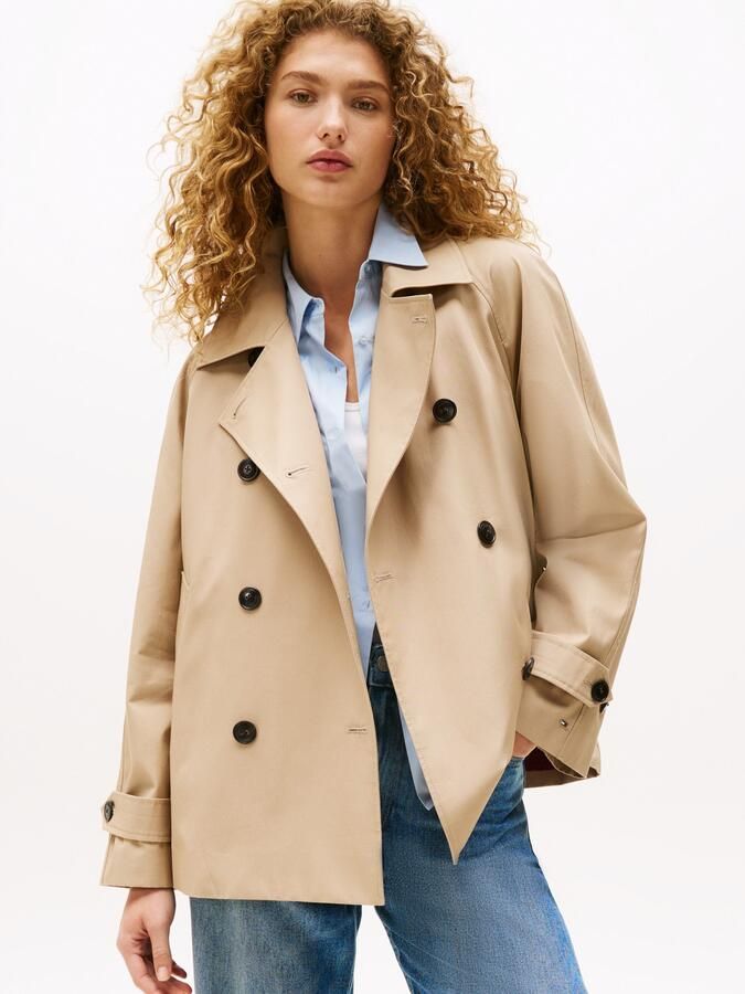 Tommy Hilfiger Korte trenchcoat met waterafstotende functie - Foto 4