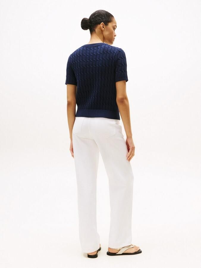 Tommy Hilfiger Trui met korte mouwen CO CABLE MID GG S S C-NK SWT - Foto 3