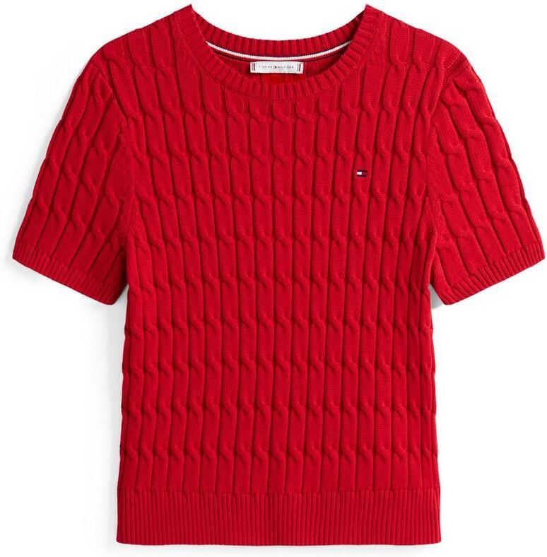 Tommy Hilfiger Trui met korte mouwen CO CABLE MID GG S S C-NK SWT