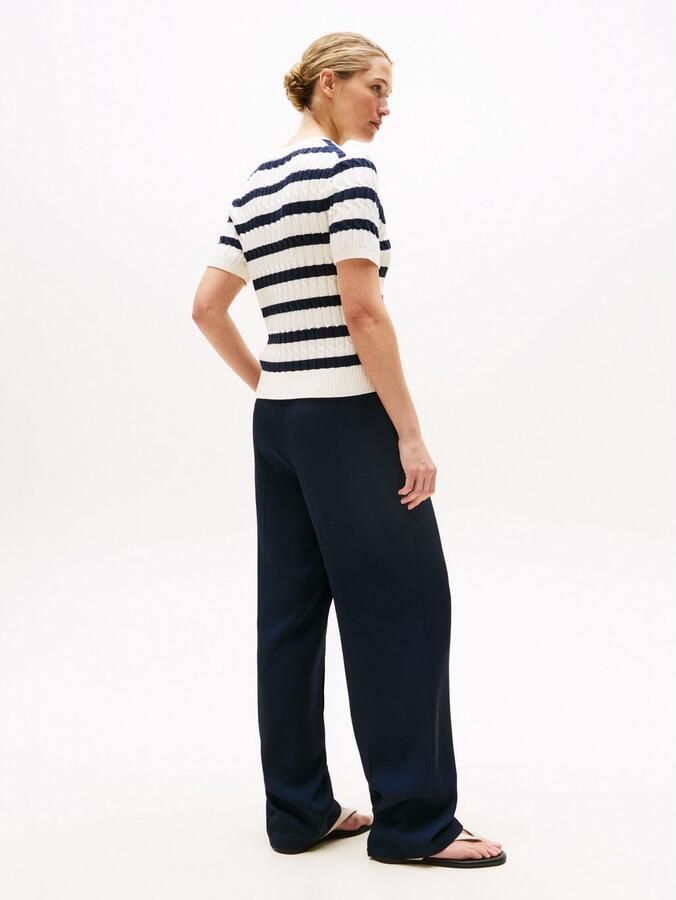 Tommy Hilfiger Trui met korte mouwen CO CABLE MID GG S S C-NK SWT - Foto 4