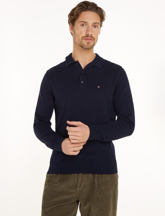 Tommy Hilfiger Trui met polokraag PIMA ORG CTN CASHMERE LS POLO