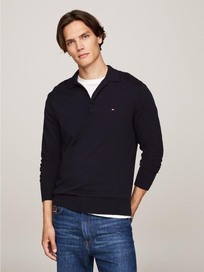 Tommy Hilfiger Trui met polokraag PIMA ORG CTN CASHMERE LS POLO - Foto 7