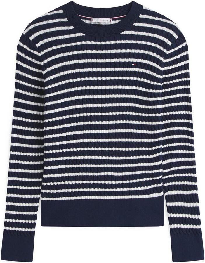 Tommy Hilfiger Trui met ronde hals CO CABLE C-NK LS SWEATER