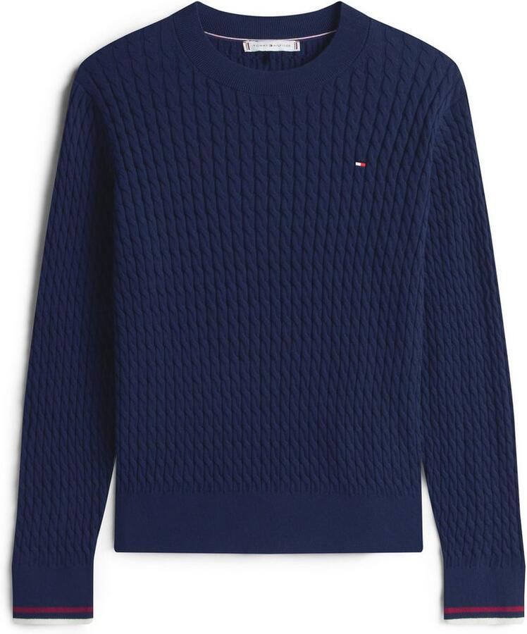 Tommy Hilfiger Trui met ronde hals CO CABLE C-NK LS SWEATER