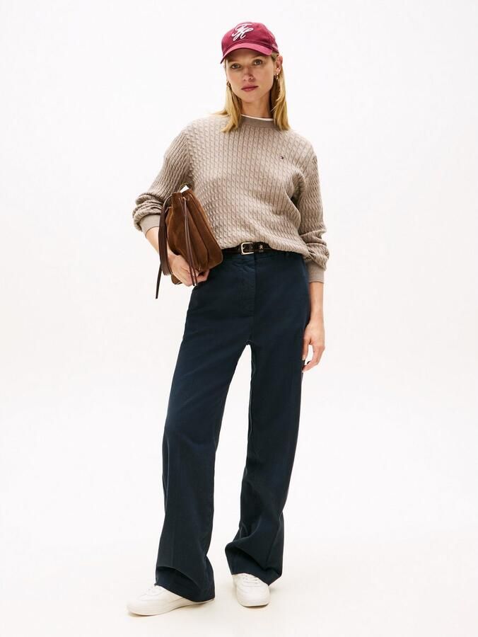 Tommy Hilfiger Trui met ronde hals CO CABLE C-NK LS SWEATER - Foto 3