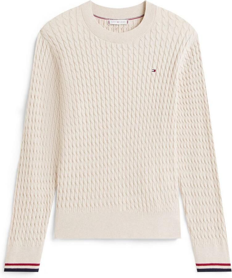 Tommy Hilfiger Trui met ronde hals CO CABLE C-NK LS SWEATER