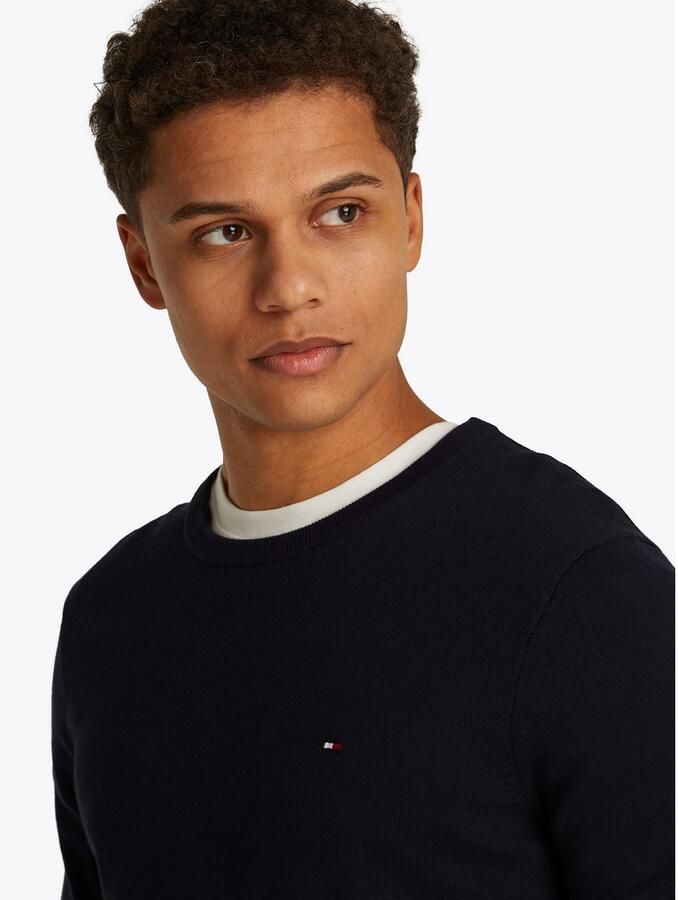 Tommy Hilfiger Trui met ronde hals ESSENTIAL COTTON CREW NECK 100% katoen crewneck regular fit premium mode - Foto 2