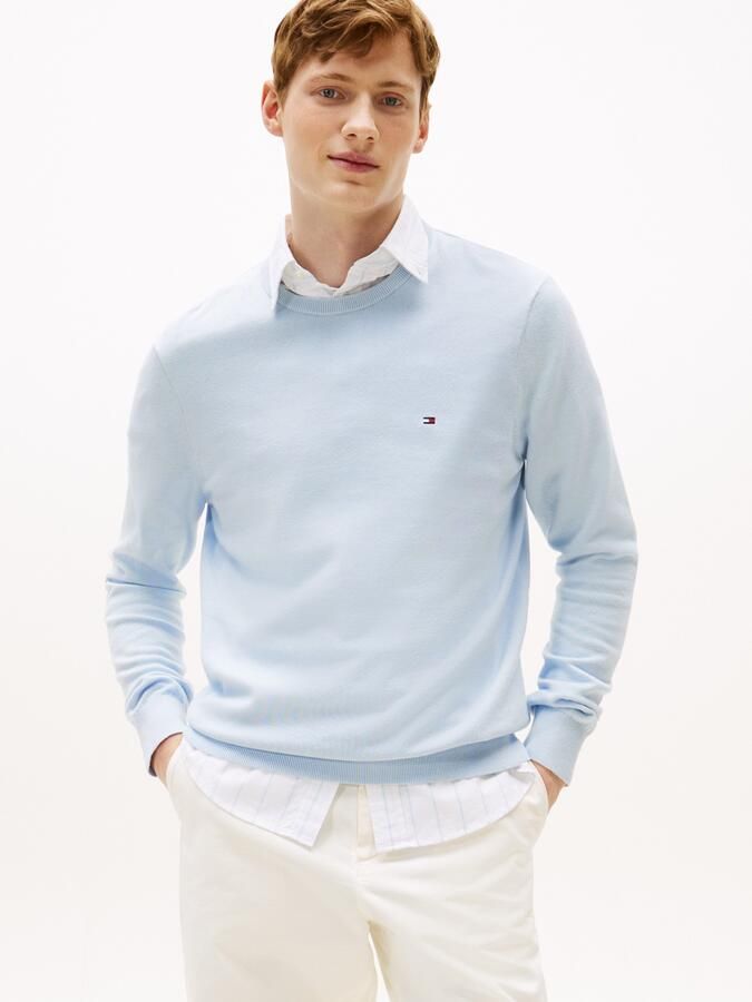Tommy Hilfiger Trui met ronde hals ESSENTIAL COTTON CREW NECK 100% katoen crewneck regular fit premium mode - Foto 6