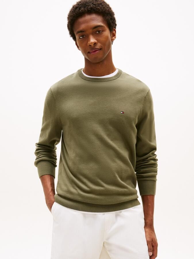 Tommy Hilfiger Trui met ronde hals ESSENTIAL COTTON CREW NECK 100% katoen crewneck regular fit premium mode - Foto 6