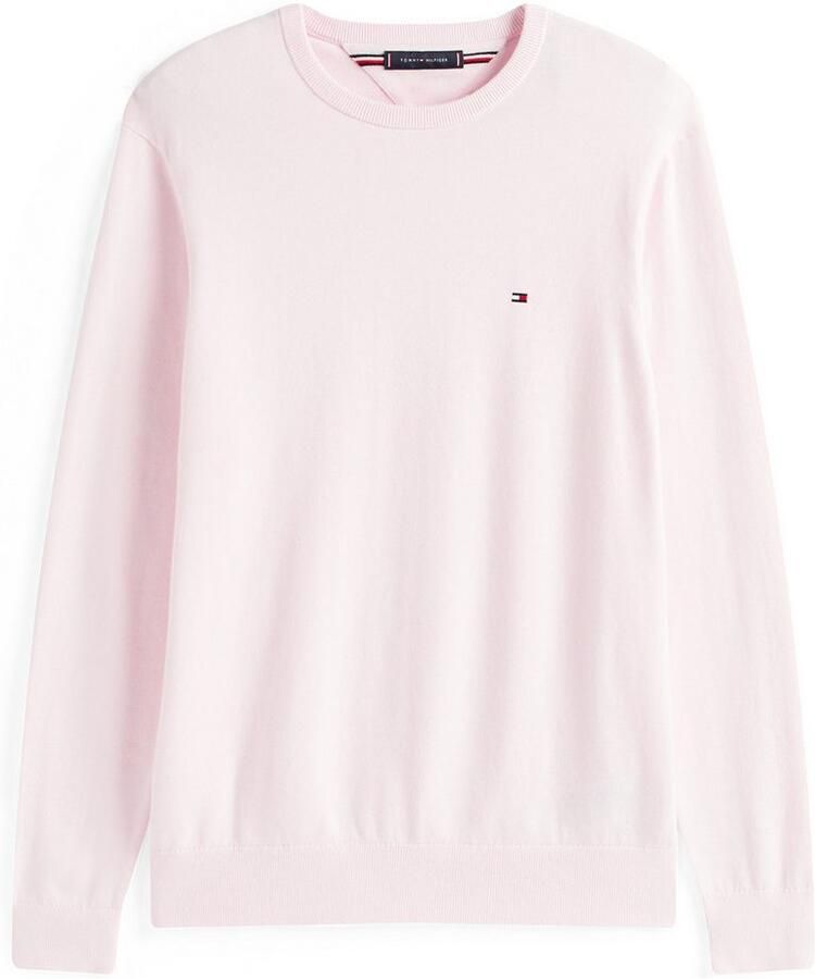 Tommy Hilfiger Trui met ronde hals ESSENTIAL COTTON CREW NECK 100% katoen crewneck regular fit premium mode