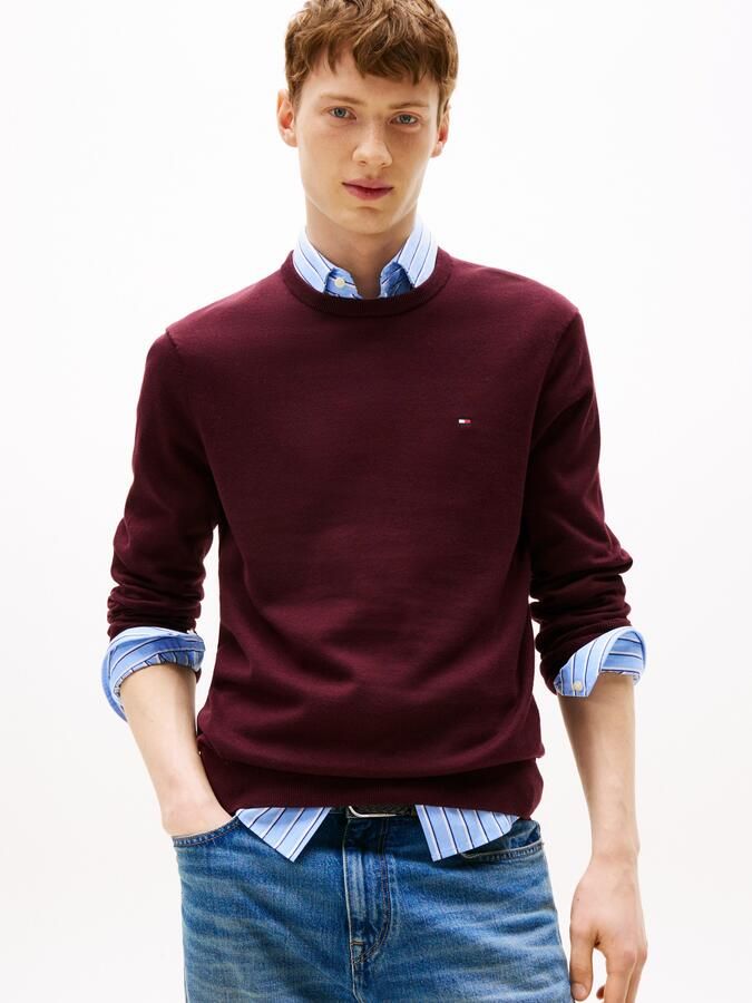 Tommy Hilfiger Trui met ronde hals ESSENTIAL COTTON CREW NECK 100% katoen crewneck regular fit premium mode - Foto 5