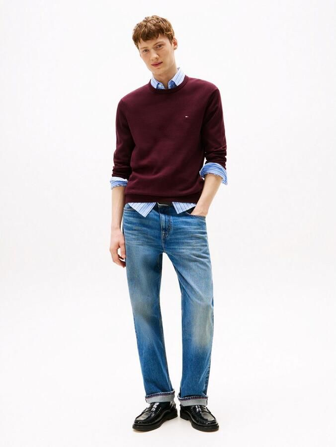 Tommy Hilfiger Trui met ronde hals ESSENTIAL COTTON CREW NECK 100% katoen crewneck regular fit premium mode - Foto 2